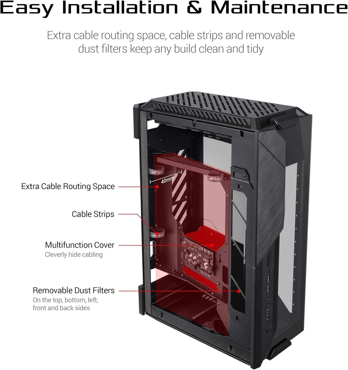 ASUS GR101 ROG Z11 Mini-ITX/DTX with Patented 11° Tilt Design ATX Gaming Case ASUS GR101 ROG Z11 Mini-ITX/DTX with Patented 11° Tilt Design ATX Gaming Case